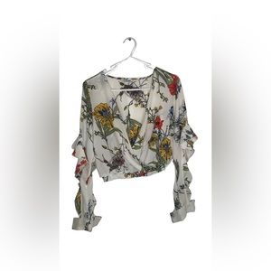 White Floral Fashion Nova Top